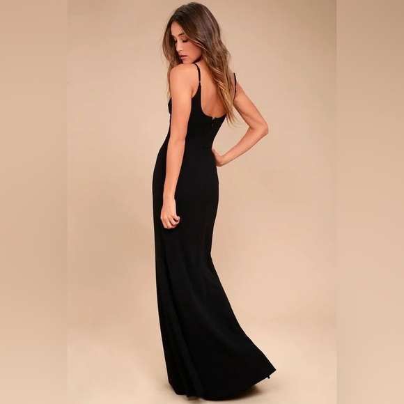 Lulus Black Infinite Glory Black Maxi Dress size XS - Picture 12 of 13